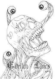 Paranóia - Página para colorir de terror adulto para impressão - DOWNLOAD  DIGITAL - arquivo PDF