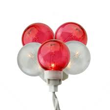 Modern, vintage, designer, skandinavisch, landhaus, retro Northlight 100ct G30 Globe Icicle String Lights Red White 10 25 White Wire Target