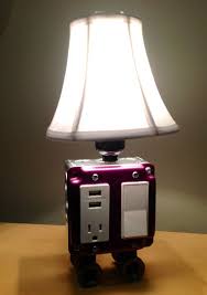 360 lighting modern accent table lamps 18 high set of 2 with hotel style usb charging port silver metal white empire shade for bedroom office. Table Or Desk Lamp With Usb Charging Station By Bosslamps On Etsy 92 00 Lamp Nightstand Lamp Cool Lamps