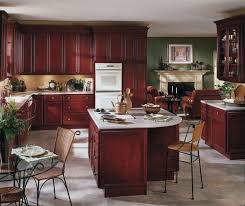 traditional burgundy kitchen cabinets
