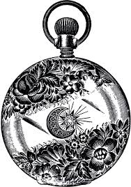 This is an image of the white rabbit rushing out, wearing a smart waistcoat and holding a pocket watch. 8 Pocket Watch Clipart The Graphics Fairy