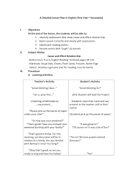 Students need to be able to decompress and destress too. Lesson Plan For Cause And Effect