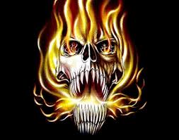 Ghost rider, chains, vehicle, revenge spirit, fire, blue, no people. Free Fire Skull Wallpaper Fire Skull Wallpaper Download Wallpaperuse 1