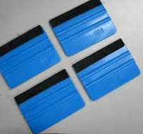 3M Plastic Felt Edge Squeegee 4 inch for Car Vinyl Scraper Decal Applicator  Tool (with Black Felt Edge) (4pc)