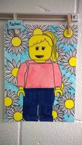 Art Lego Self Portaits Elementary Art Projects Kids Art Projects September Art