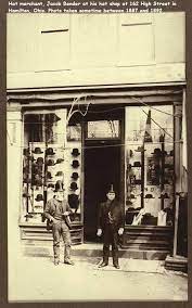 Jacob Bender At His Hat Shop On High Street In Hamilton Ohio Between 1887 1892 Buckeye Ohio Back In Time