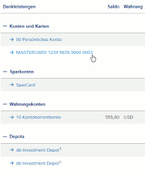 Die deutsche bank ag bietet als international tätige bank alle formulare in deutscher und englischer sprache an. Uebersicht Finanzuebersicht Deutsche Bank Privatkunden