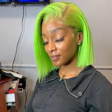 Black And Green Bob Wig Pin By Javada Germany On Hair Wig Hairstyles Hair Styles Green Wig