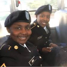 The two Northern Nigeria's ladies serving in the US Military. Shamsiyya  Jibo & Halima Hussein.