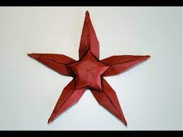Comment plier une serviette en forme de poinsettia! Origami Etoile De Mer Starfish Senbazuru Youtube