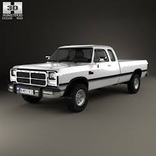 3d Model Of Dodge Ram Club Cab 1991 American Muscle Cars Dodge Dodge Ram Dodge Pickup