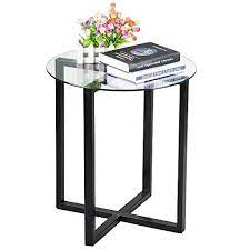 Shop this collection (180) exclusive. Go2buy Small Round Glass Coffee End Table Metal Legs Sofa Side Table For Home Office St Decorative Table Lamps Small Space Living Room Living Room Coffee Table