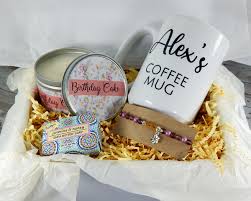 When you're done creating the perfect gift. Personalized Birthday Gift Basket For Her Custom Gift Box Stoneriverjewelry