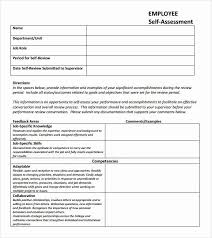 Self Performance Review Template Unique Self Assessment 9 Download Free Documents In Pdf Excel In 2020 Self Assessment Mission Statement Template Evaluation Employee