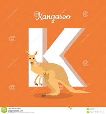 Alfabeto De Los Animales Letra K Ilustracion Del Vector Ilustracion De Fuente Salvaje 86600323