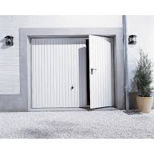 Porte De Garage Manuelle Debordante Avec Portillon A Gauche H 200 X L 237 Cm Porte Garage Porte De Garage Basculante Portillon