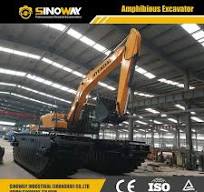 Hyundai Water Excavator with Amphibious Floating Pontoon ...