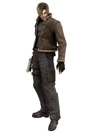 Resident Evil 4 Leon Scott Kennedy With Jacket Render Png Resident Evil Imagem De Jogos Personagens