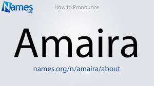 How to Pronounce Amaira - YouTube