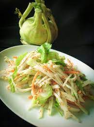 Easy Light Kohlrabi Slaw Recipe Kohlrabi Recipes Kohlrabi Slaw Summer Salad Recipes