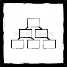 Organizational Chart Sketch Icon
