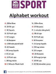 Dan cockerell workout of the day alphabet workout capture. Rgu Sport This Weeks Alphabet Workout Word Is Propagating Facebook