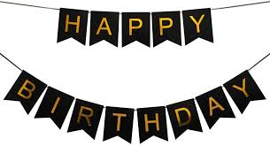 Vector happy birthday 54th celebration gold balloons and golden confetti glitters. Happy Birthday Banner With Shimmering Gold Letters Bunting Stylish Birthday Decorations Buy Online At Best Prices In Nepal Daraz Com Np