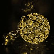 Amos Warm White Led Solar Powered Crystal Ball Light Outdoor Garden Pa