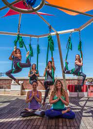 Since then she has earned two restorative yoga teacher training certifications and holds certification in reiki and sound healing. San Diego Yoga Teachers Aerial Vinyasa Yin Trilogy Sanctuary