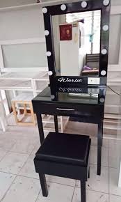 Shop vanities with mirrors at chairish, the design lover's marketplace for the best vintage and used furniture, decor and art. Small Dresser Set Vanity Mirror With Table Chair Home Furniture Furniture Fixtures Tables Chairs On Carousell