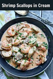 Make This Low Carb French Mixed Seafood Dish With Shrimp Scallops Heavy Cream Mushrooms Fancy Within Minut Mixed Seafood Recipe Seafood Mix Seafood Dishes