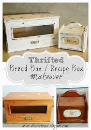 Bless Er House Thrifted Bread Box Recipe Box Makeover Recipe Box Makeover Thrift Store Crafts Bread Boxes