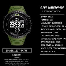 30 Meters Water Resistant Watch 3 Bar Rubber Silicone Army Military Digital Spo Shocksmael Armymilitary Digital Mens Sport Watches Water Resistant Watch
