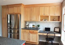 Kitchen Desk Area Shows A Shaker Door In Natural Birch Cabinets By Bertch Marketplace Kitchen Remodel Design Kitchen Remodel Attic Rooms