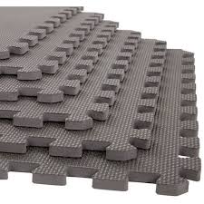 Stalwart Interlocking Eva Foam Mat Floor Tiles 24 Sq Ft 6 Pieces Gray Walmart Com Foam Mat Flooring Foam Flooring Soft Flooring