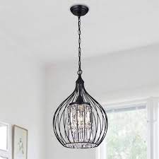 Which kind of foyer lighting fixture? Acatia Round 3 Light Black Foyer Metal Pendant On Sale Overstock 16797150