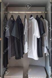Check spelling or type a new query. Modern Wardrobe With Set Of Clothes Hanging On Rail Modern Closet Interior Design Concept Stock Photo Picture And Royalty Free Image Image 133615332