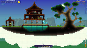 From there you take a stack of rope, and start building it upward, climbing it as you go. Witch Doctor Floating Island House Terraria Community Forums