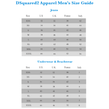 Dsquared2 Jeans Size Chart The Best Style Jeans