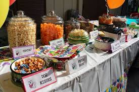 Human Visitors Table Filled With Doggy Themed Food And Snacks Dog Birthday Party Birthday Party Food Dog Themed Food