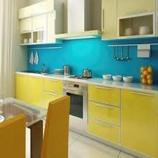 Check spelling or type a new query. Yellow Blue Modern Pu Painted Modular Kitchen Cabinets Rs 2200 Square Feet Id 22628320712