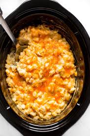 Slow Cooker Cheesy Potatoes Garnish Glaze