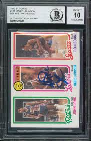 We have almost everything on ebay. Lakers Magic Johnson Signed 1981 Topps 111 Rookie Card Auto Grade 10 Bas Slab Autographia