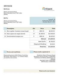19 Blank Invoice Templates In Ms Excel Hloom