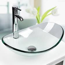 elecwish modern tempered glass sink