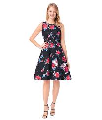 Flower Printed Women Dresses Knee Length Summer Dresses Summer Dresses Knee Length Knee Length Dresses Simple Prom Dress