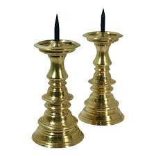 Candle holders are marked made in india. Vintage Solid Brass Candle Spikes Brass Candle Candle Holders Candles