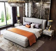 Unsere designer schlafzimmer bestechen mit einem klaren und aufgeräumten design, welches einfach zeitlos schön ist. Designer Doppelbett 180 200x200cm Leder Grau Luxus