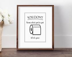 Bathroom Quote Art Toilet Paper Art Til Its Gone Bathroom Bathroom Wall Decor Wall Decor Printables Bathroom Art