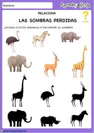 Encuentra la gran variedad de animales y prepárate para darles mimitos, pasearlos.¡cada uno necesita sus cuidados particulares! Sombras Animales Ficha Interactiva Fichas Animales Fichas De Trabajo